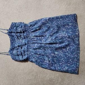 LC Lauren Conrad  Ruffled Smocked Waist Adjustable Straps Mini-Dress - 8